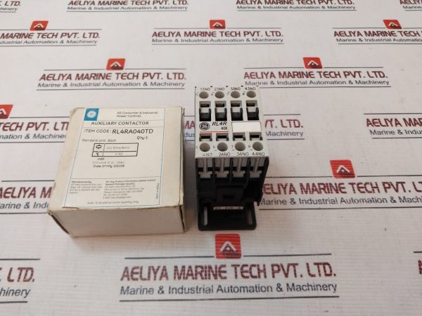 General Electric Rl4ra040t Auxiliary Contactor 20a