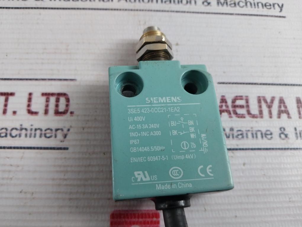 Siemens 3se5 423-0cc21-1ea2 Position Switch - Aeliya Marine