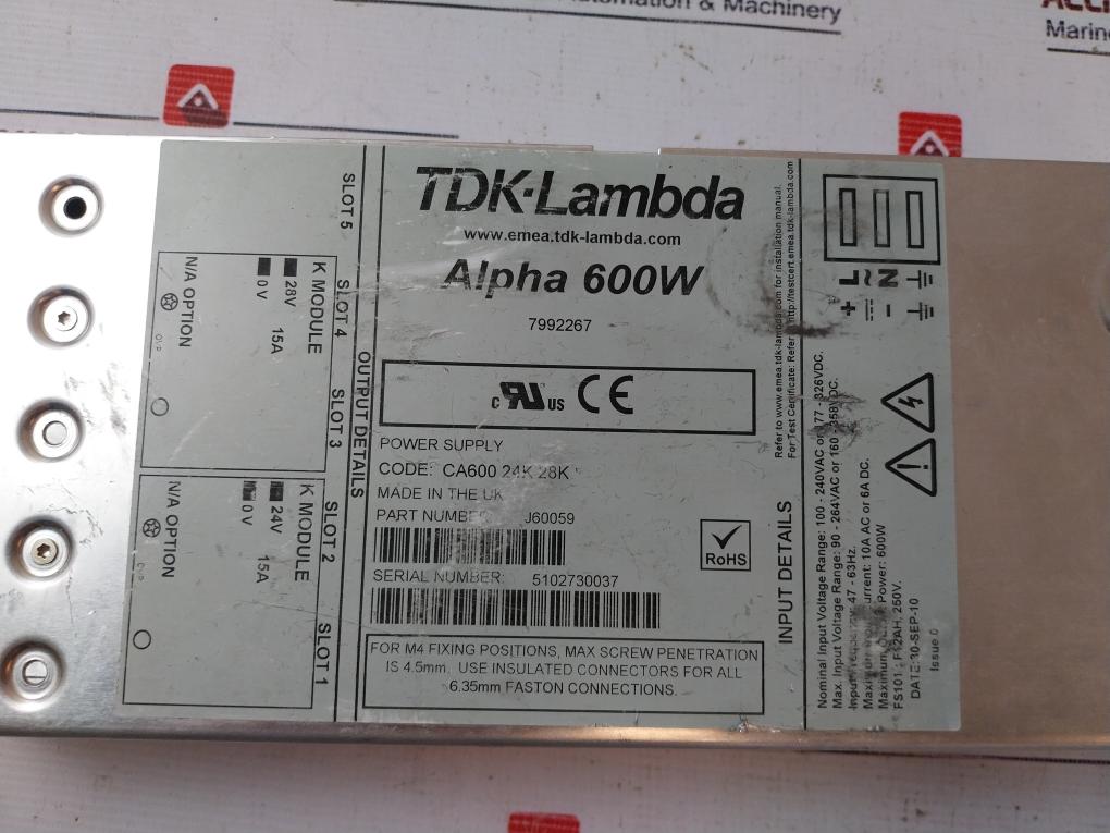 Tdk-lambda J60059 Power Supply - Image 6