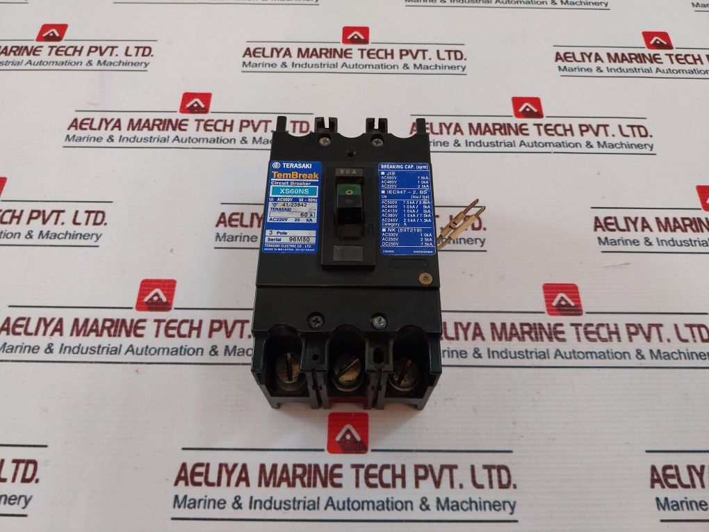 Terasaki Xs60ns 3 Pole Circuit Breaker Ac660v 50~60hz