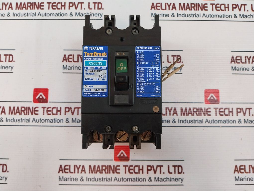 Terasaki Xs60ns 3 Pole Circuit Breaker Ac660v 50~60hz - Image 5