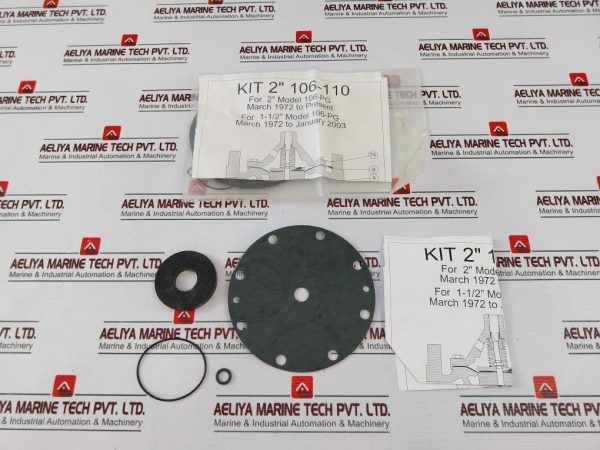 Kit 2” 106-110 For 106-pg Diaphragm Seat Seal Ring Kit R7110a