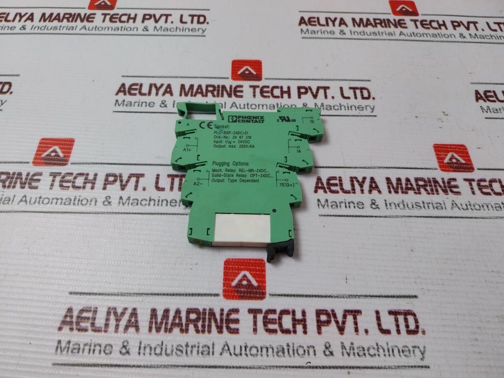 Phoenix Contact Plc-bsp-24dc/21 Relay Base 29 67 219 - Aeliya Marine