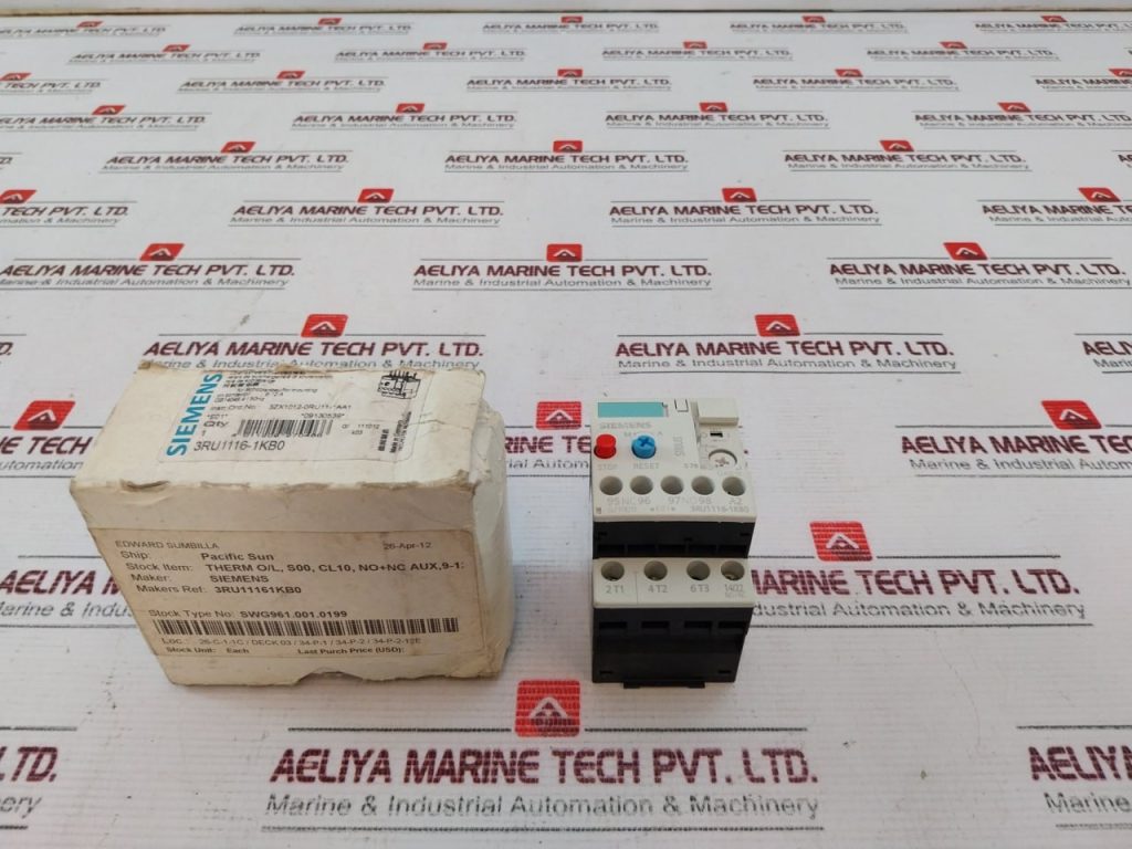 Siemens Sirius 3ru1116-1kb0 Thermal Overload Relay - Aeliya Marine