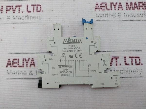 Metaltex Prt8-1 Relay Base 6a-250v~