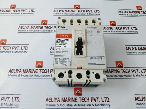 Eaton Hfd 65k Industrial Circuit Breaker 250vdc