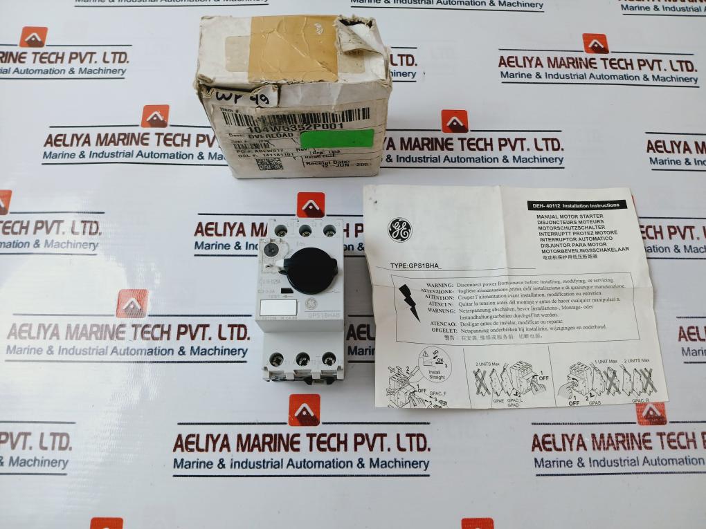 General Electric Gps1bhab Manual Motor Starter