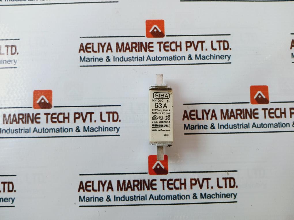 Siba Nh 00c 63a Fuse Link 63a