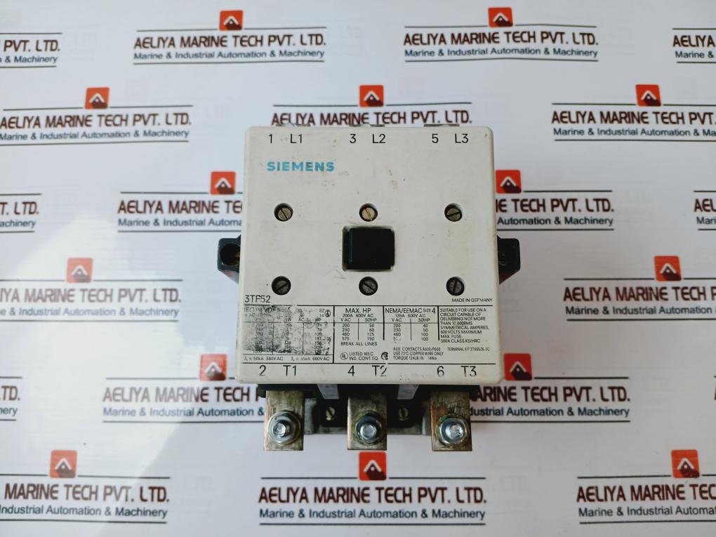 Siemens 3tf52 Contactor 600v