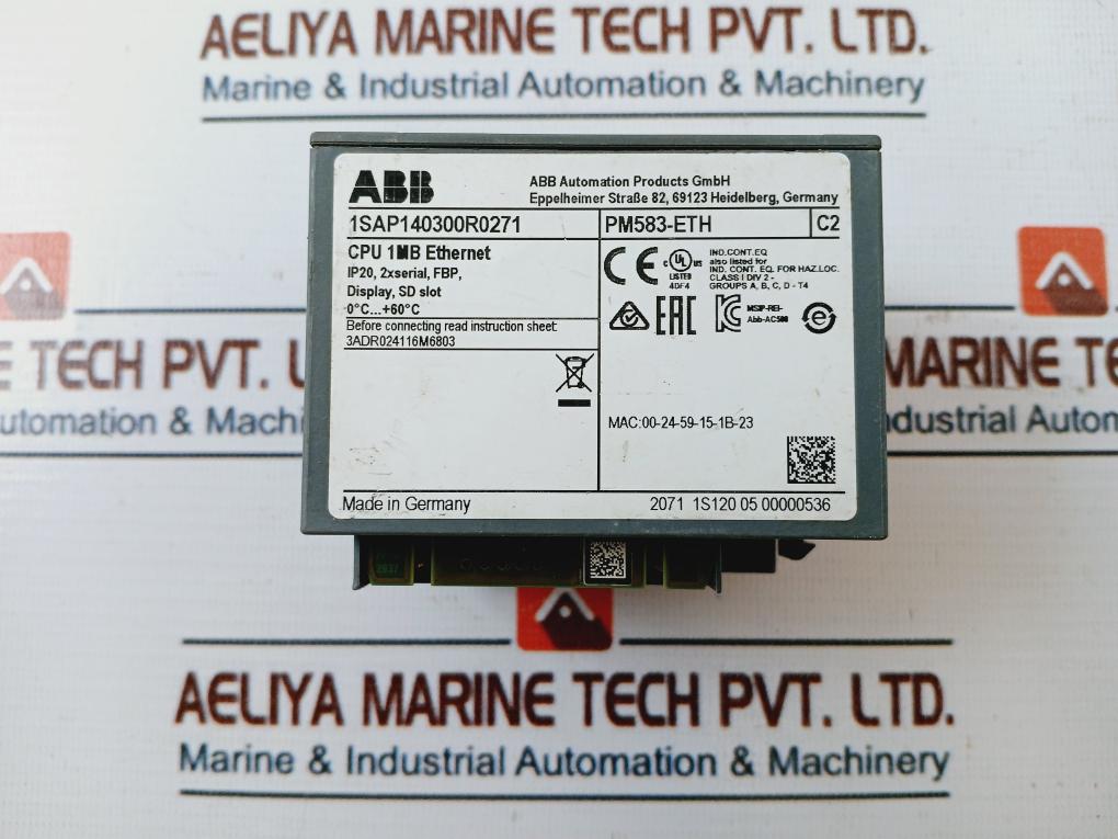 Abb Pm583 Display Interfaces Ethernet 24v - Aeliya Marine