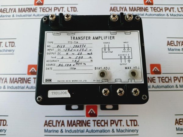 Daiichi Keiki Tt2-73a Transfer Amplifier 100v