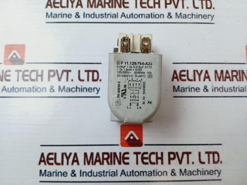 F 11.126784-a23 120250v~ Washing Machine Mains Emi Capacitor 16a