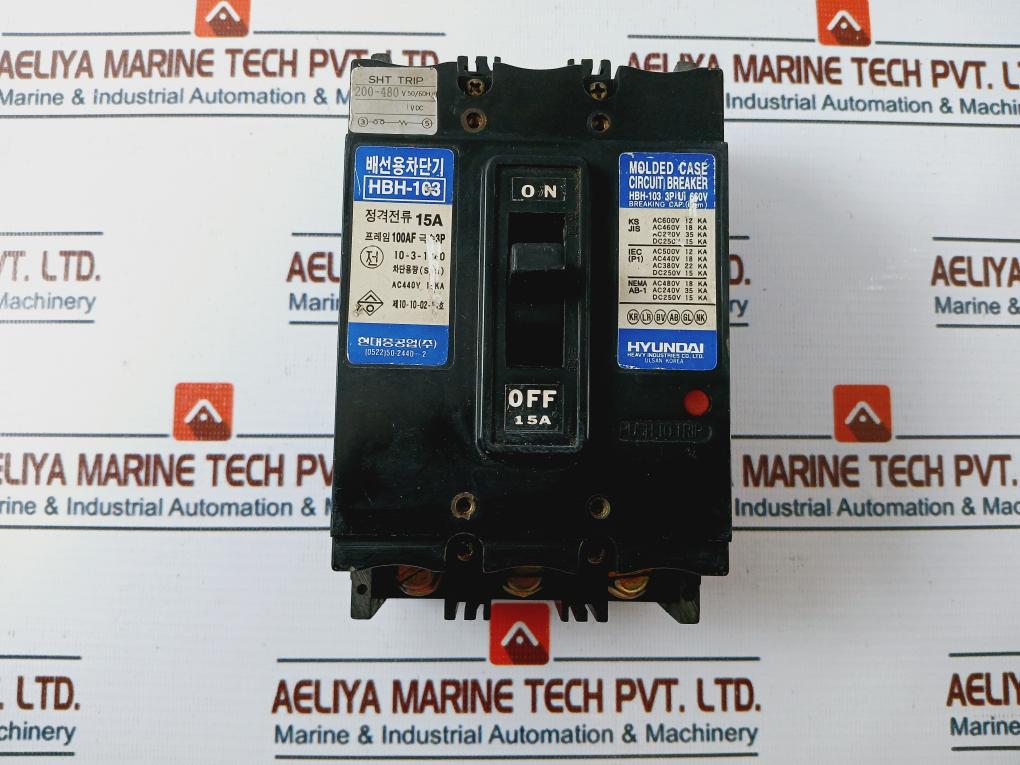 Hyundai Hbh-103 Molded Case Circuit Breaker 660v
