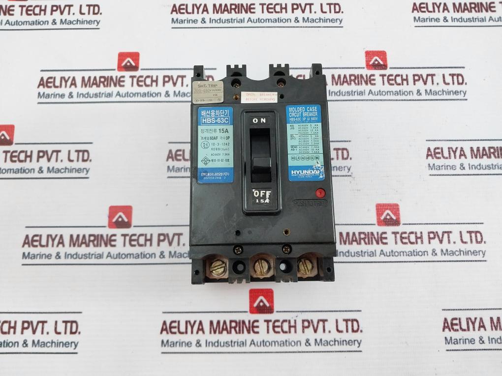 Hyundai Hbs-63c Molded Case Circuit Breaker 660v