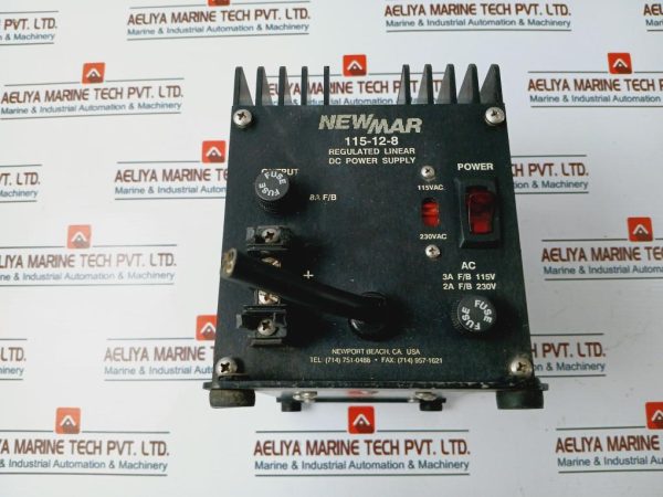 Newmar 115-12-8 Regulated Linear Dc Power Supply 230v