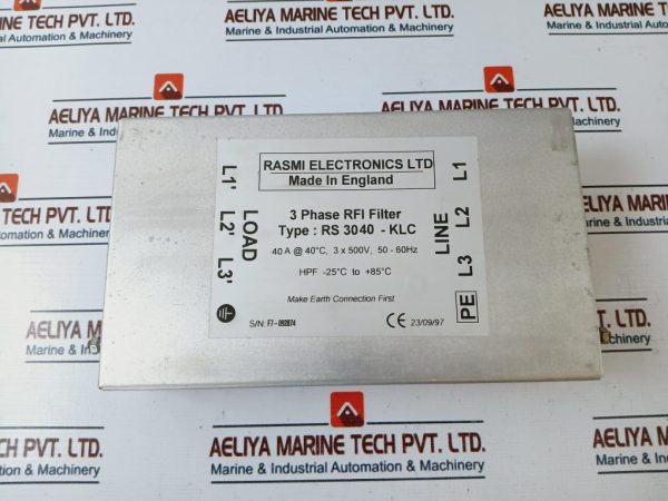 Rasmi Electronics Rs 3040-klc 3 Phase Rfi Filter