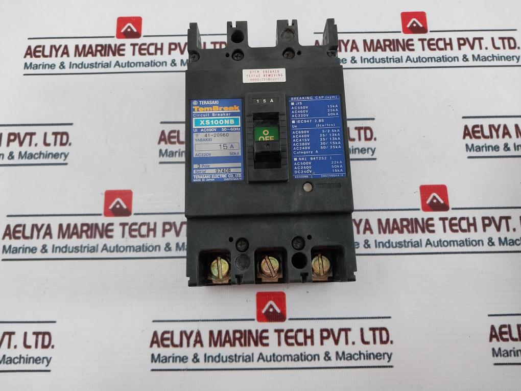 Terasaki Electric Xs100nb Circuit Breaker 220v