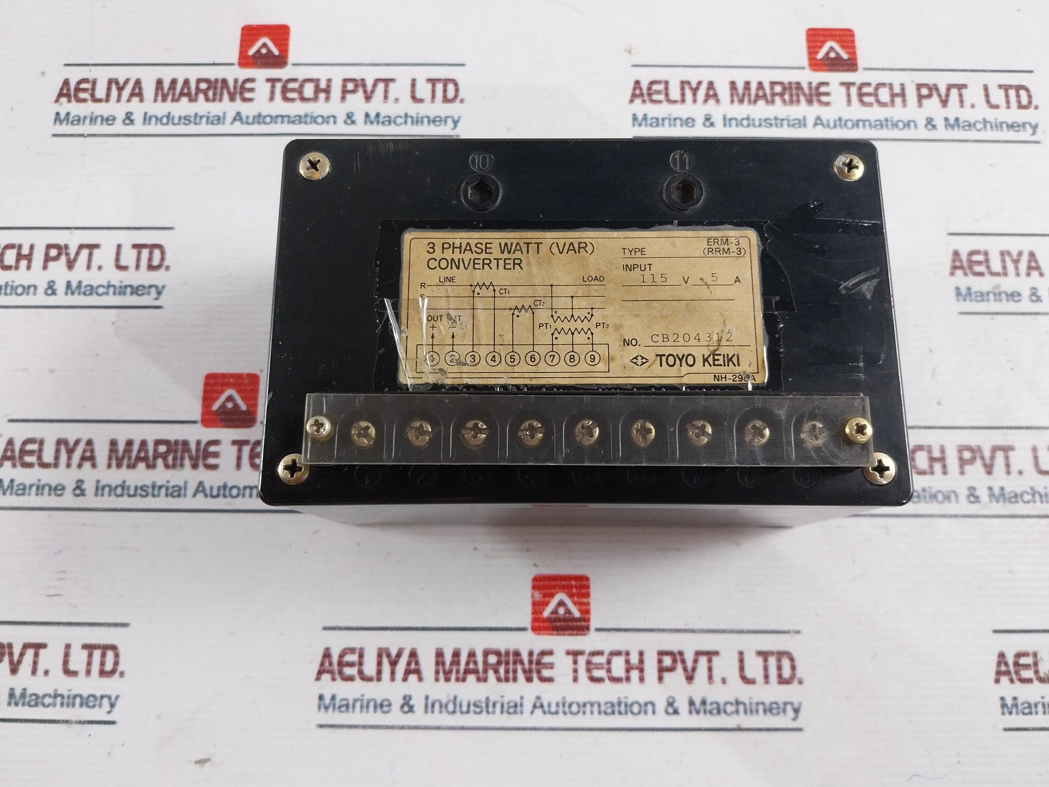 Toyo Keiki Erm-3 3 Phase Watt Converter 115 V
