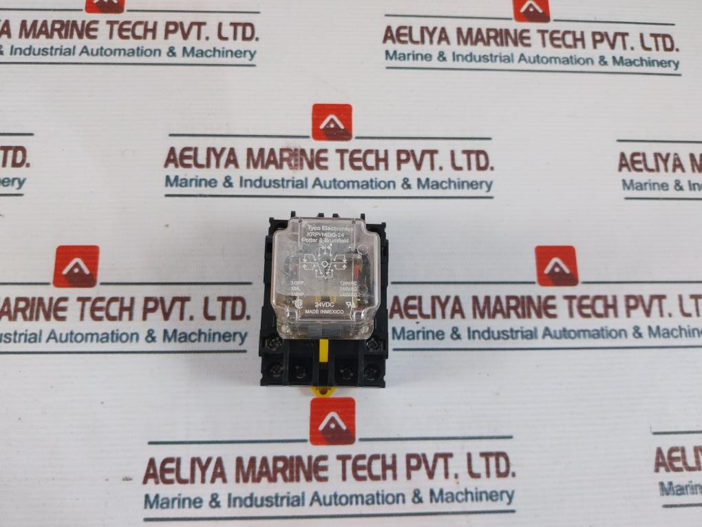 Tyco Electronics Krp-14dg-24 Relay With Base 24vdc