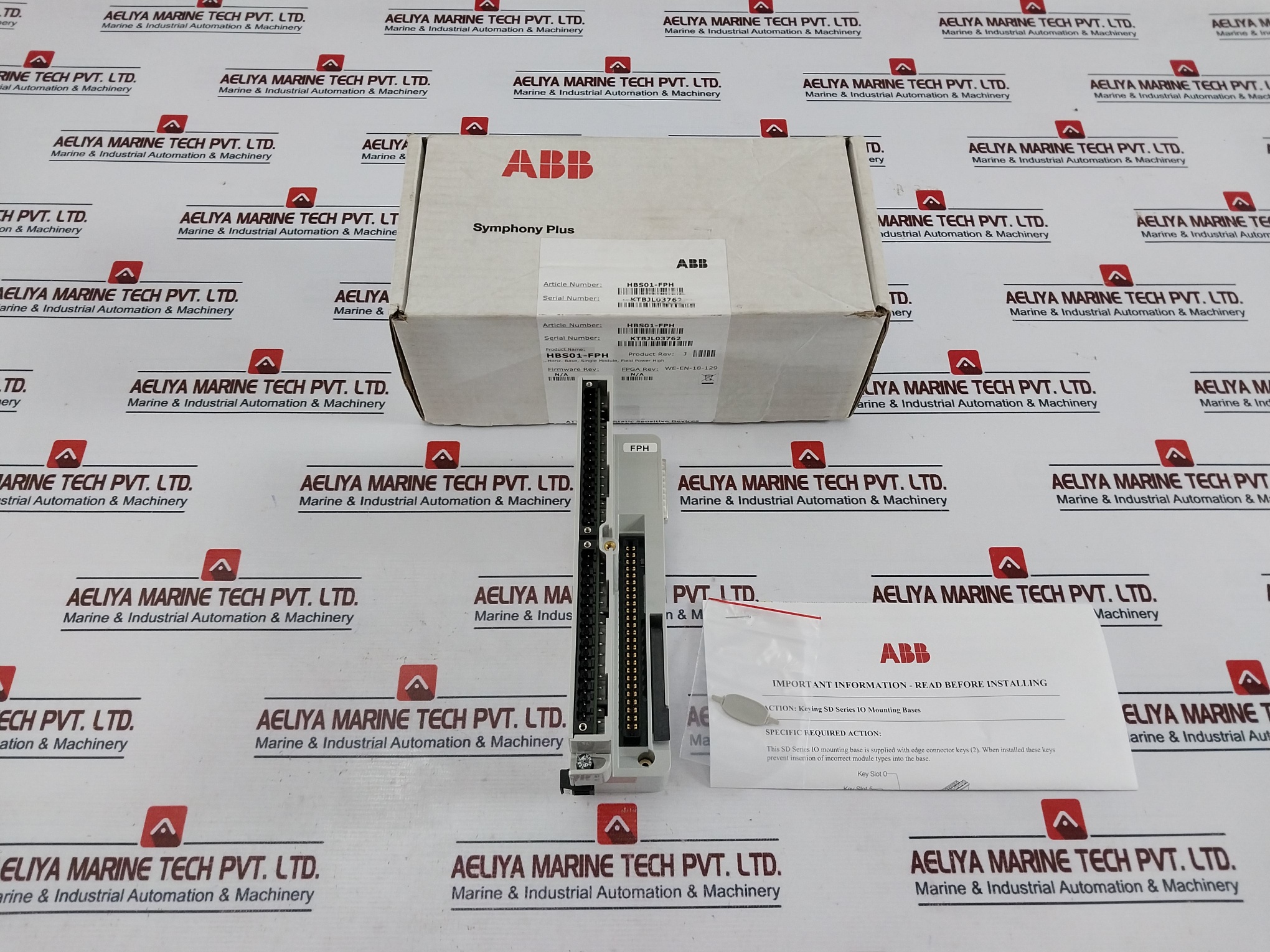 Abb Hbs01-fph Horizontal Row Mount Base For Single Module 125v