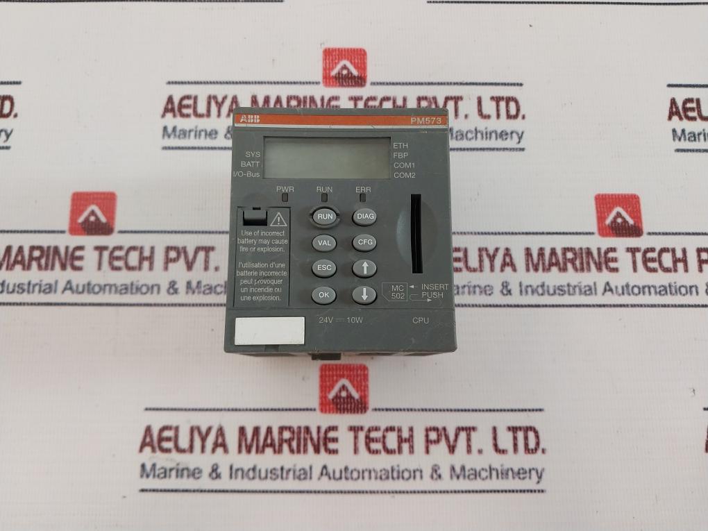 Abb 1sap130300r0271 Cpu 512kb Ethernet LCD Processor Module