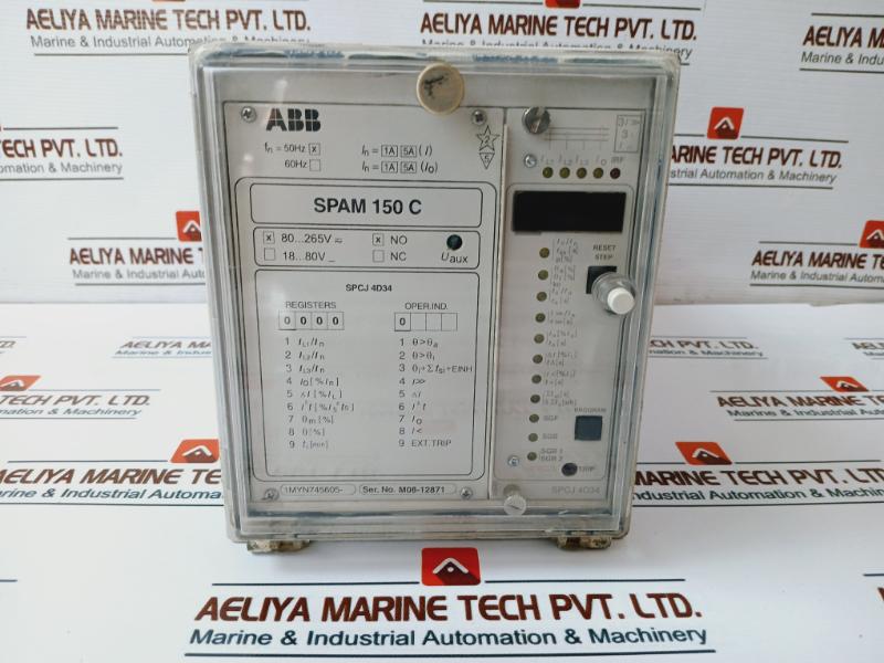 Abb Spam 150 C Motor Protection Relay 94v