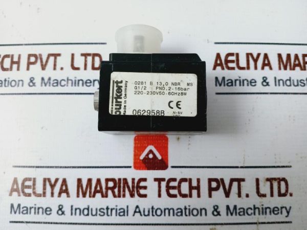 Burkert 0281 B 13,0 Nbr Ms Solenoid Valve