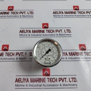 Man 0-10 Bar Stainless Steel Pressure Gauge