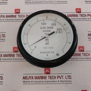Nakakita Sp.gr.= 1.025 Level Gauge 0-316.1 M