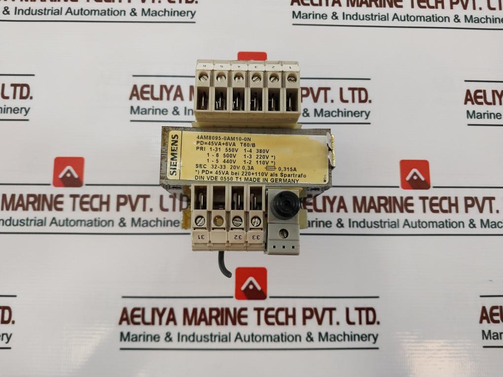 Siemens 4am8095-0am10-0n Transformer 110v
