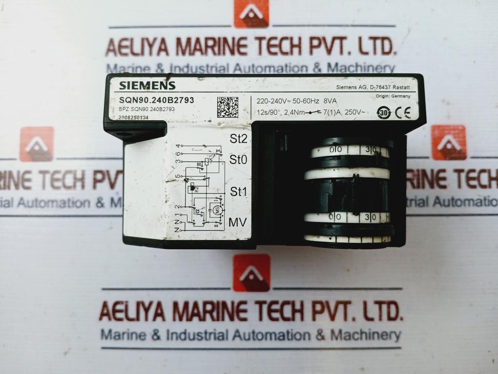 Siemens Sqn90.240b2793 Motor Damper Actuator 240v