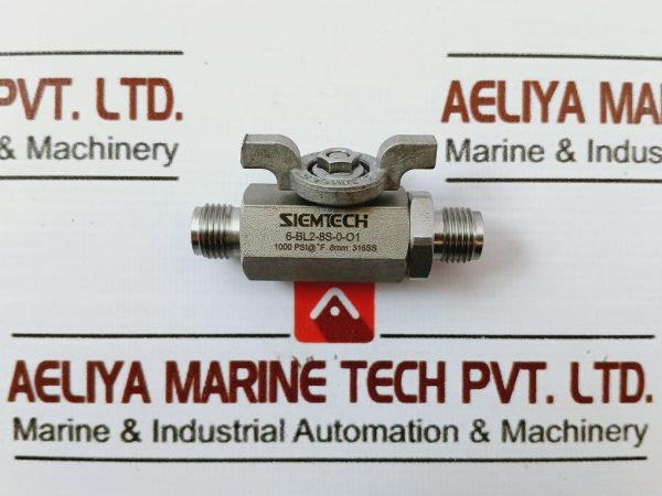 Siemtech 6-bl2-8s-0-o1 Ball Valve With Locking Handle