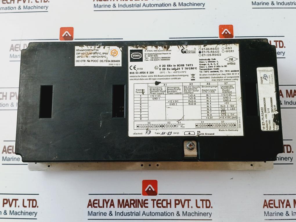 Stahl Et-75-rs422 Operator Terminal - Image 4