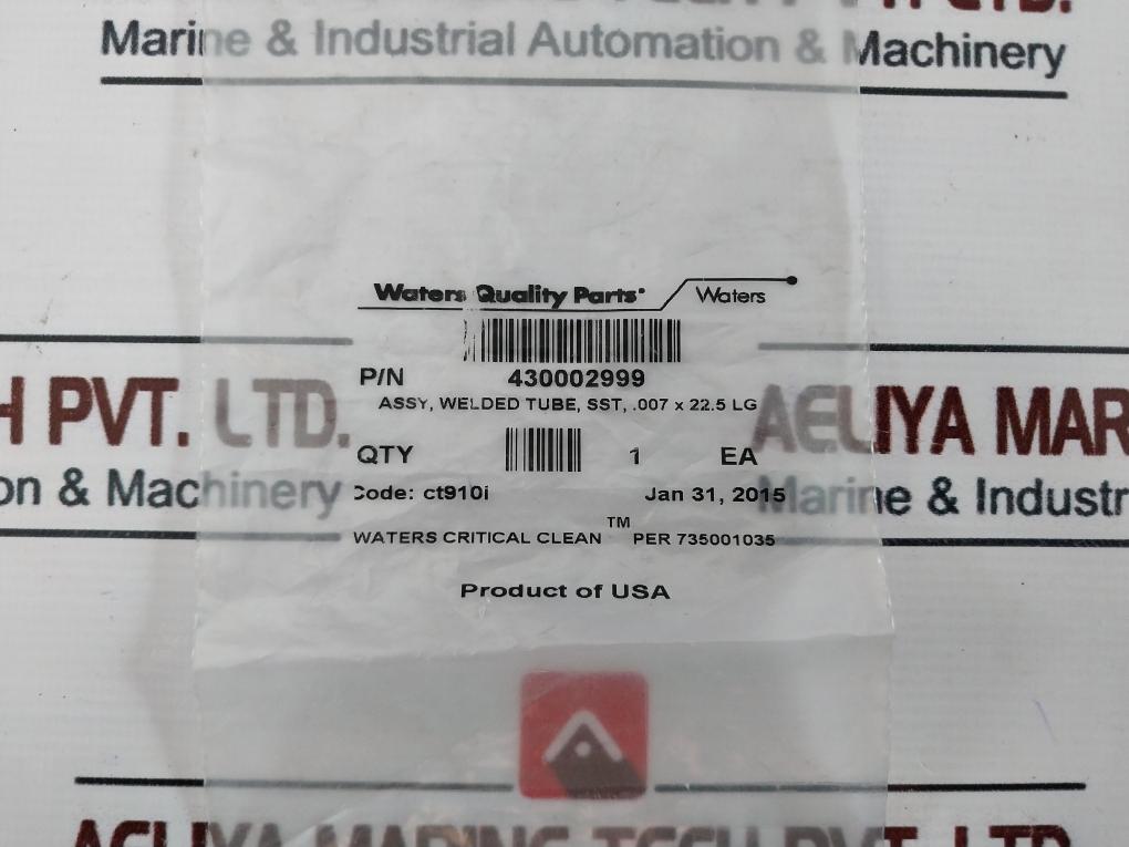 Waters 430002999 Assy Welded Tube - Image 4