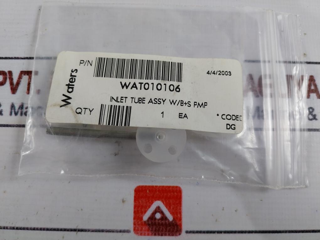 Waters Wat010106 Inlet Tube Assy With Ball+seat Pmp