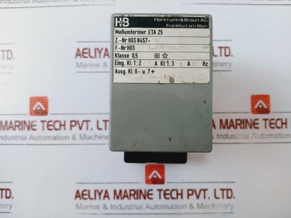 Hartmann & Braun Eta 25 Measuring Transducer