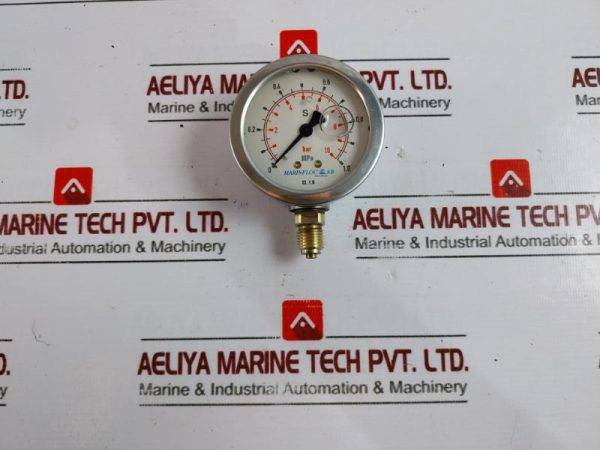 Marinfloc 0-10 Bar Pressure Gauge 