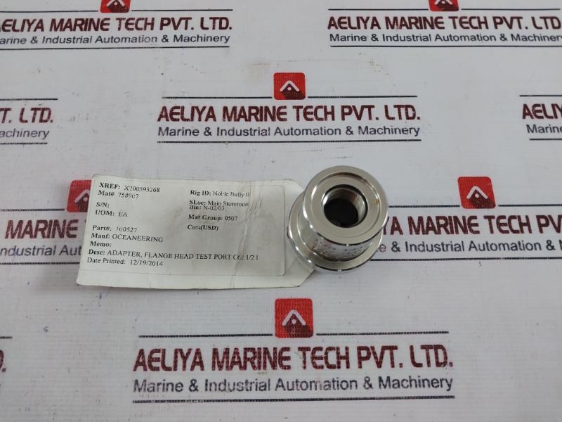 Oceaneering 100527-aa Adapter Flange Head Test Port