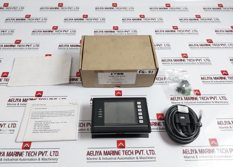 Renu Electronics Pzm-720-24-b Operator Interface Panel With Mounting Hardware Set