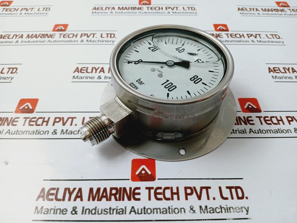 Wika 0-100 Bar Pressure Gauge - Image 3