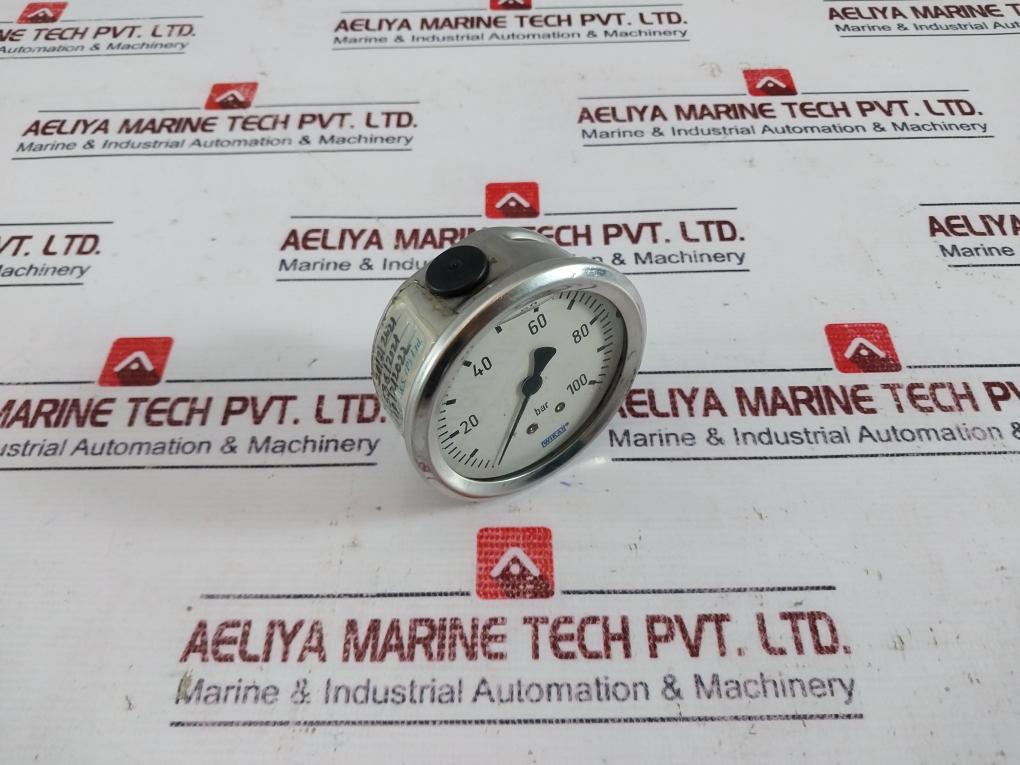 Wika 0-100 Bar Pressure Gauge - Image 3