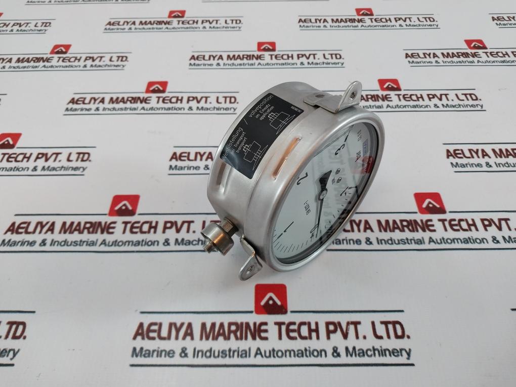 Wika En 837-1 Compound Pressure Gauge 316l Stainless Steel 100 Mm -1 To 3 Bar - Image 3