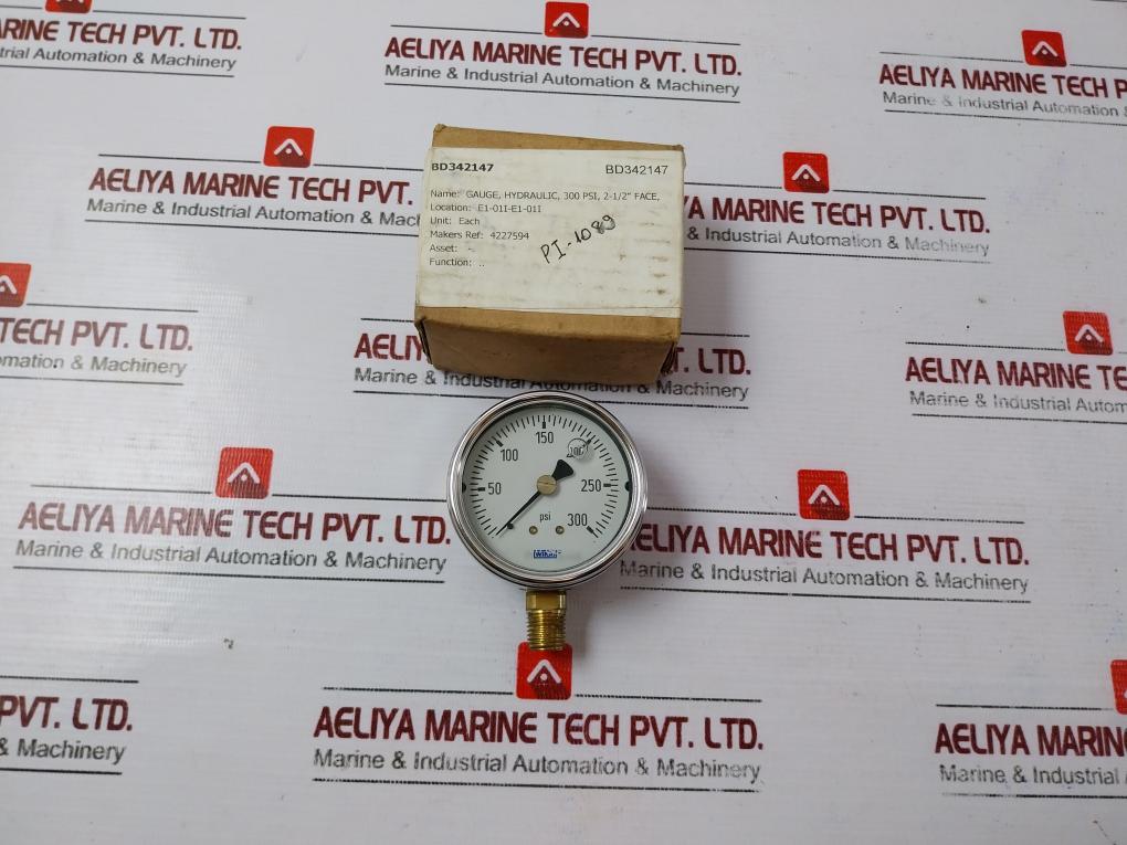 Wika Shimmer 0-300 Psi Pressure Gauge