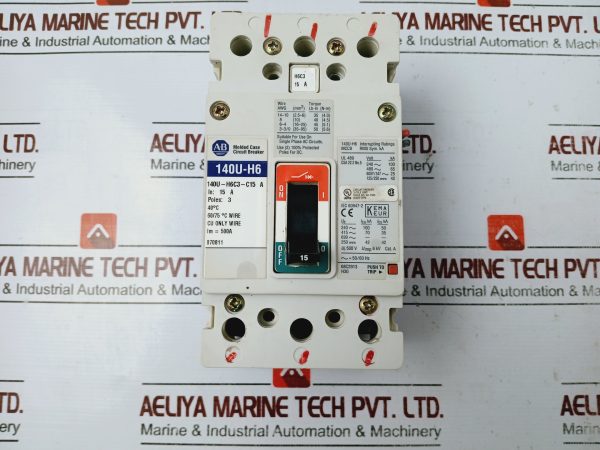 Allen-bradley A-b Quality 140u-h6c3-c15 A Molded Case Circuit Breaker 500v