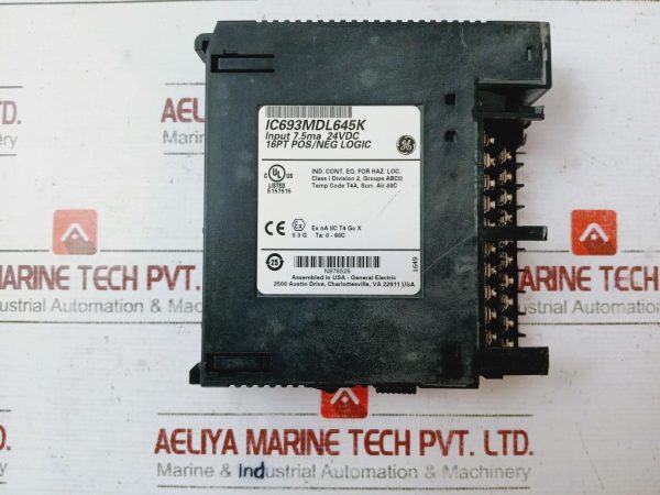 General Electric Ic693mdl645k Inputs Module 24v