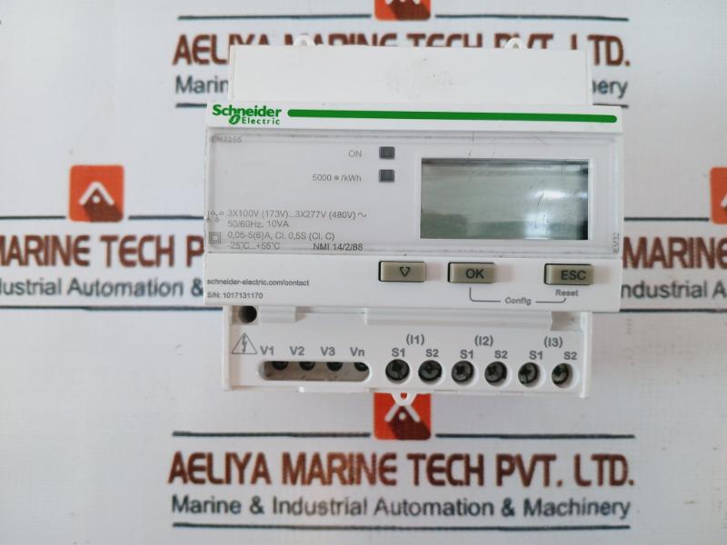 Schneider Electric A9mem3255 Three Phase Energy Meter 100v