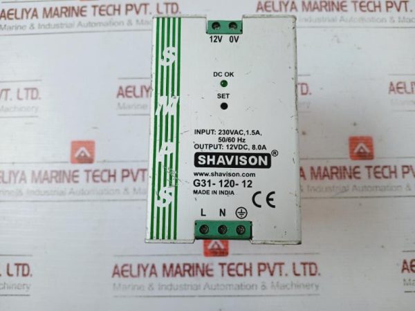 Shavison G31-120-12 Din Rail Mountable Metal Power Supply 230v