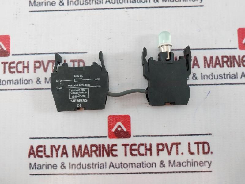 Siemens 3sb5400-8ce Voltage Reducer With Led Lamp-green 240v - Image 4