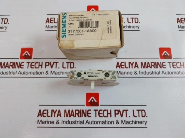 Siemens 3ty7561-1aa00 Auxiliary Contact Switch