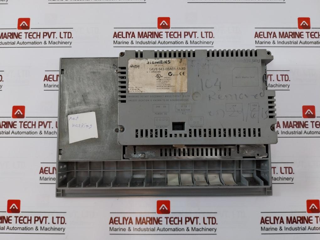Siemens 6av6 643-0ba01-1ax0 Operator Panel 24v (Not Working) - Image 4